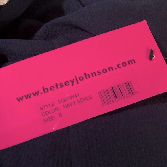 Betsey Johnson Navy Seals Tie Shoulder Wide Leg Jumpsuit Size 8 New w/Tag $128 - Picture 7 of 8